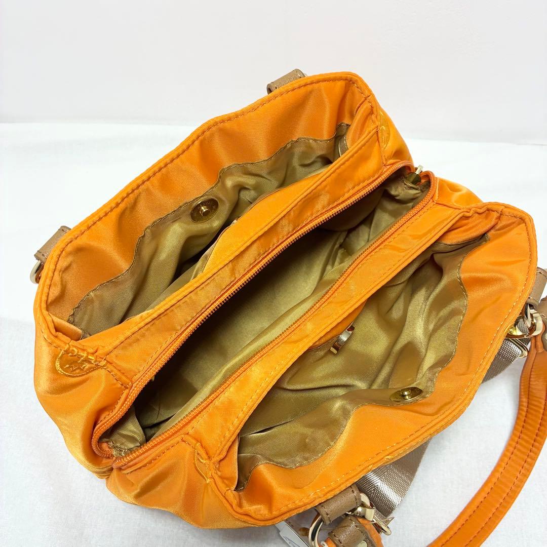 【新品】カステルバジャック　2wayバッグ　ナイロンバッグ　オレンジ