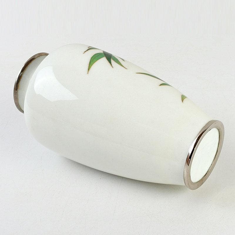 七宝焼 白地竹文 花瓶 時代箱 V 9506 - メルカリ