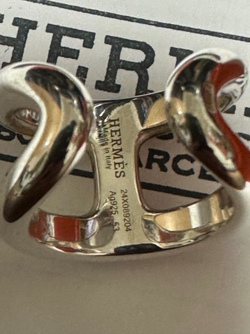 試着のみ最安値　正規品　エルメス　オスモズリング GM53 13号