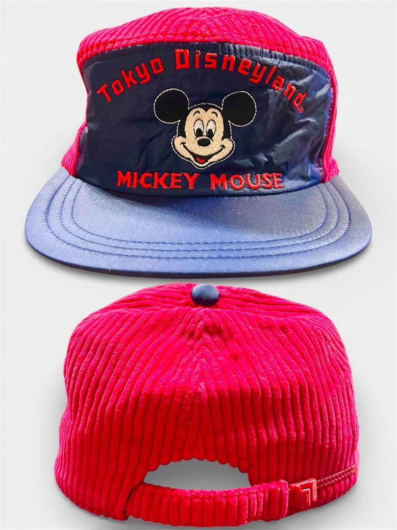 東京ディズニーランド　レトロ　ミッキー キャップ　帽子　ヴィンテージ　古着　貴重