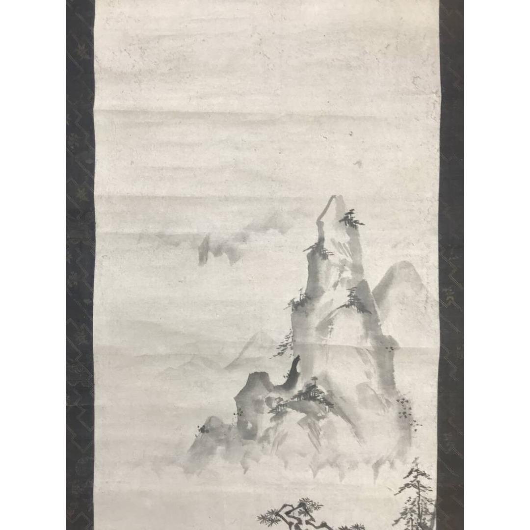 真作/山田道安/山水図/秋冬双幅/掛軸/名家伝来/AK-603