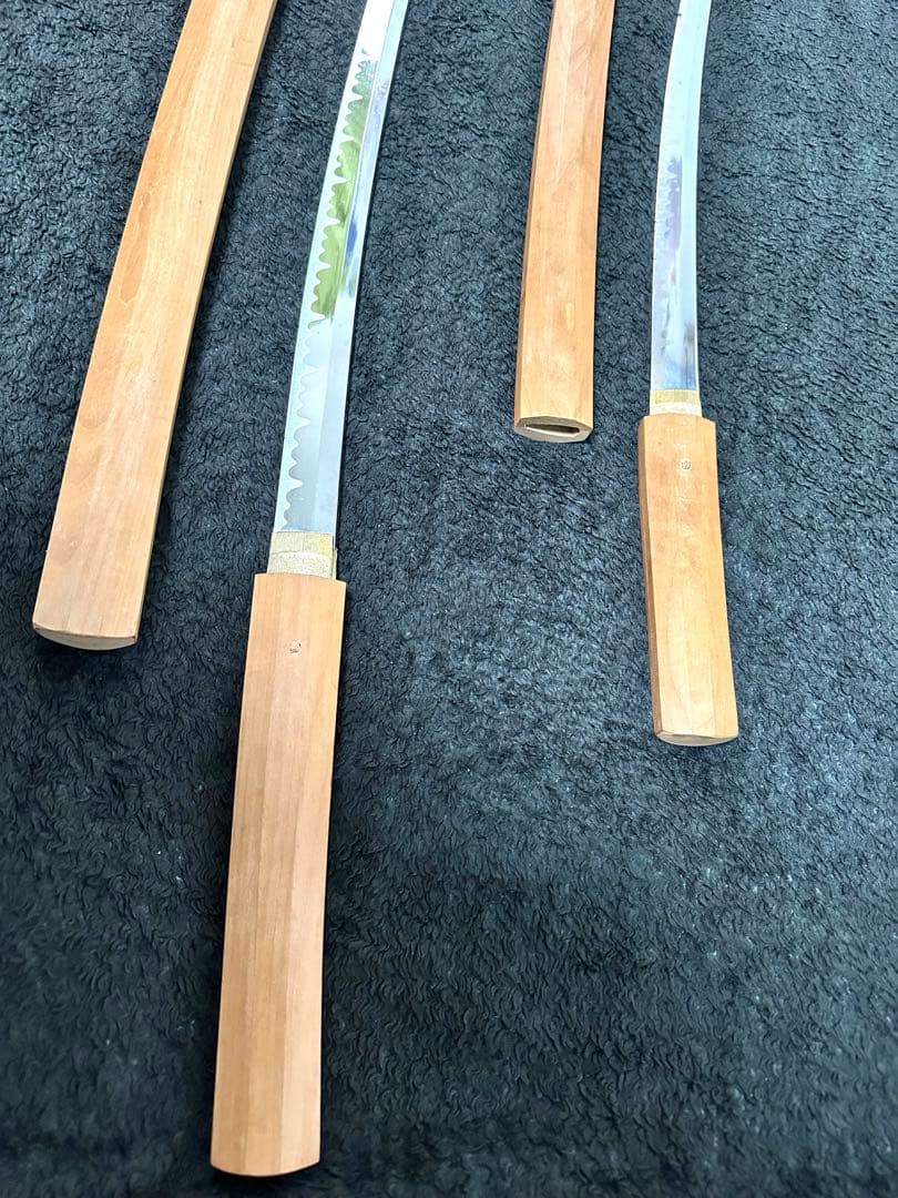 模造刀 白鞘 段平　居合刀 刃文 拵え　太刀