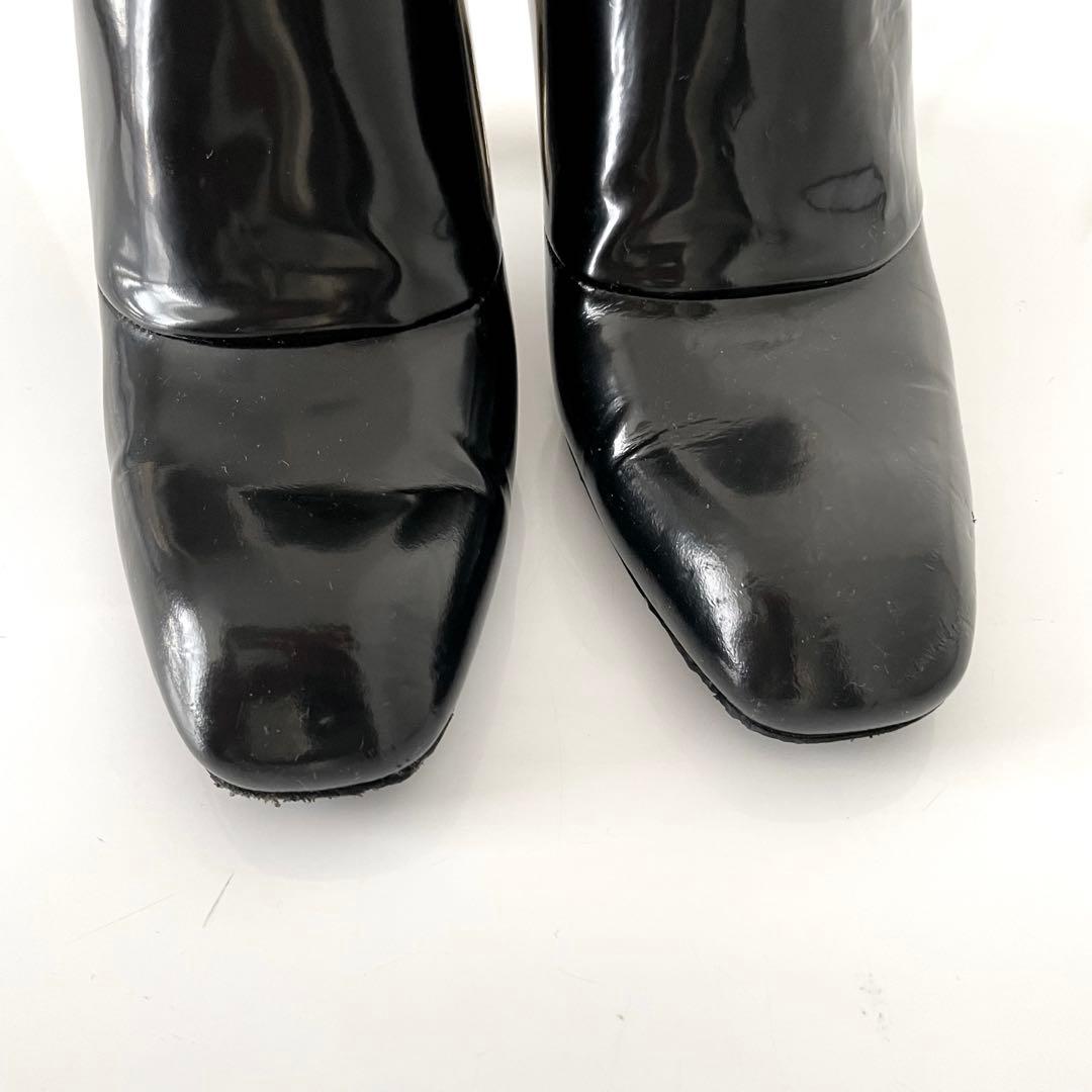 DRIES VAN NOTEN グロスレザー ミュール 24.0㎝