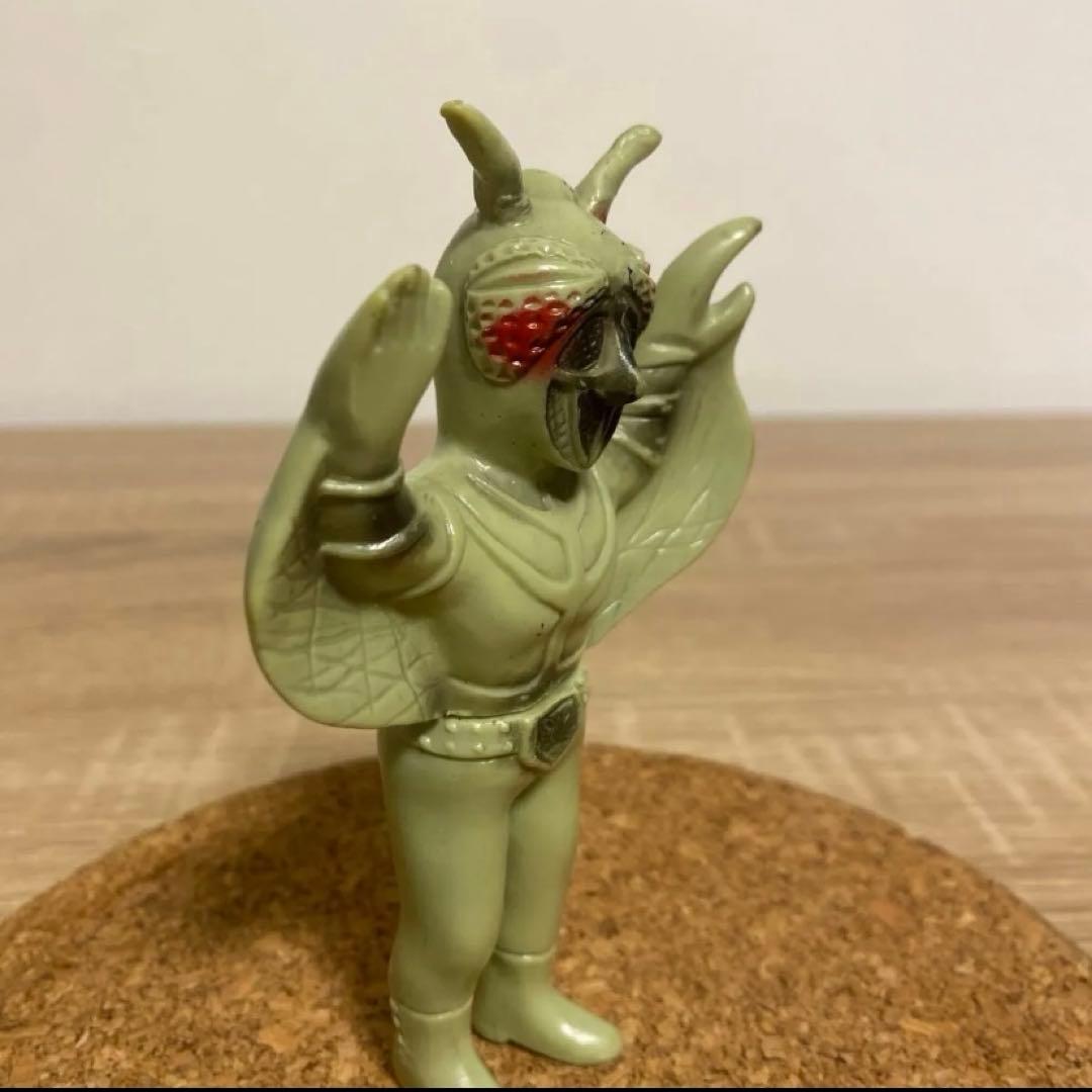 当時物 昭和レトロ　旧バンダイ　ミニソフビ 仮面ライダーかまきり男　石森プロ東映