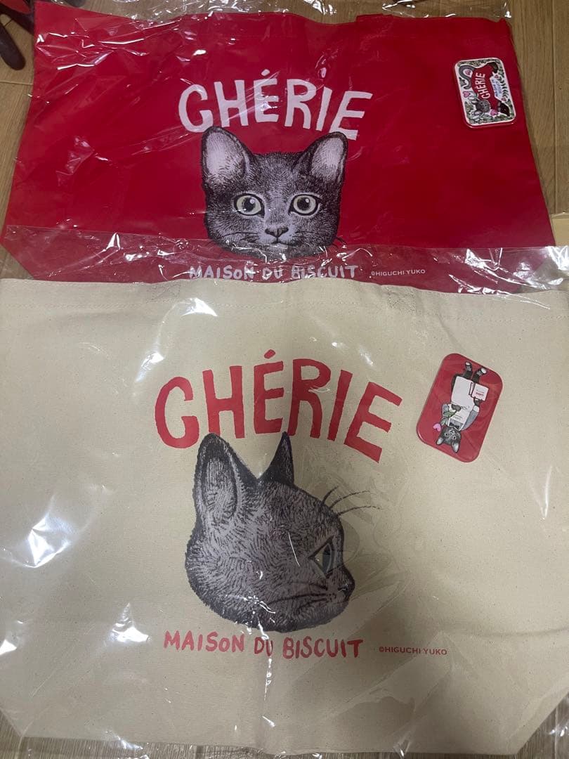 CHERIE×ヒグチユウコ LEO トートバッグ　2色セット CHERIE×ヒグチユウコ LEOトートバッグ 2色セット 公式]トートバッグ