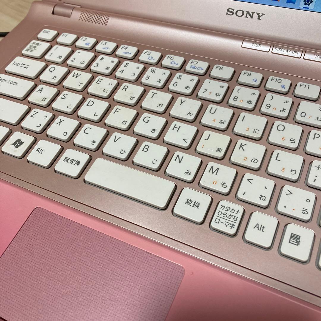 美品】VAIO ピンク SSD ノートPC（ACアダプター付き）SONY 極上/ピンク