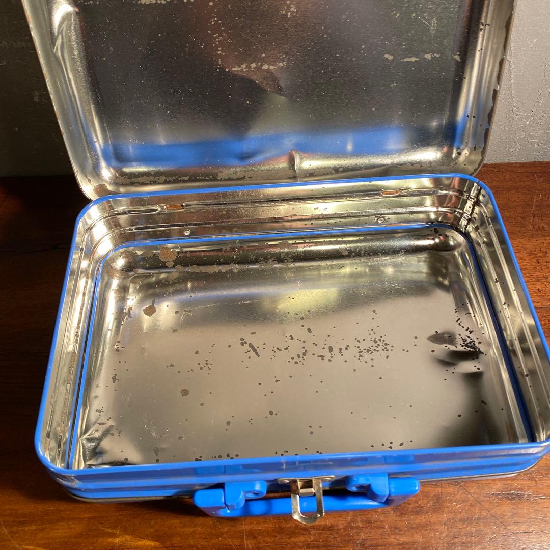 昭和レトロ 聖闘士星矢 ミニトランクケース 不二家 ブリキ缶 キャラクター