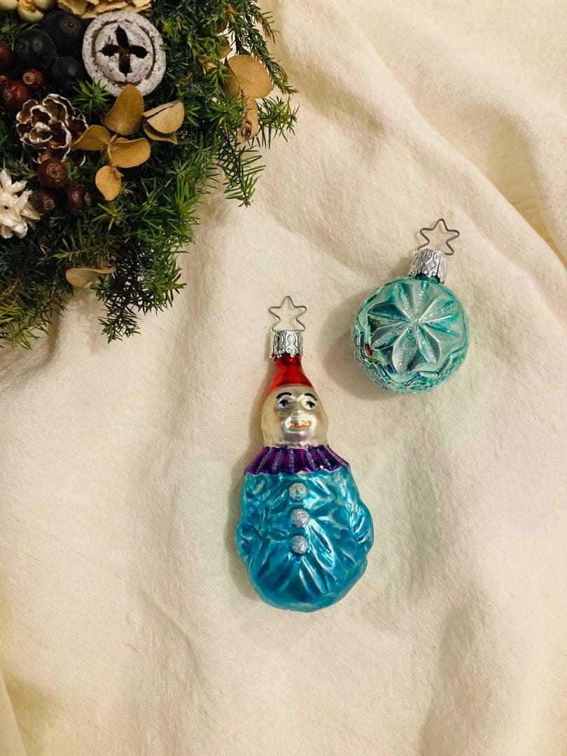 vintage German Inge glass クリスマスオーナメント 6個