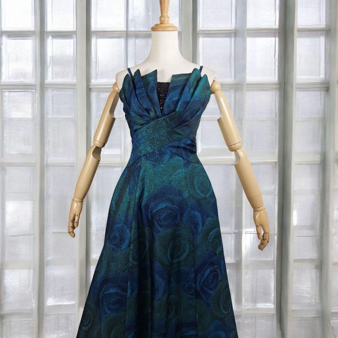 美品 Genet Vivien ローズ柄パーティードレス