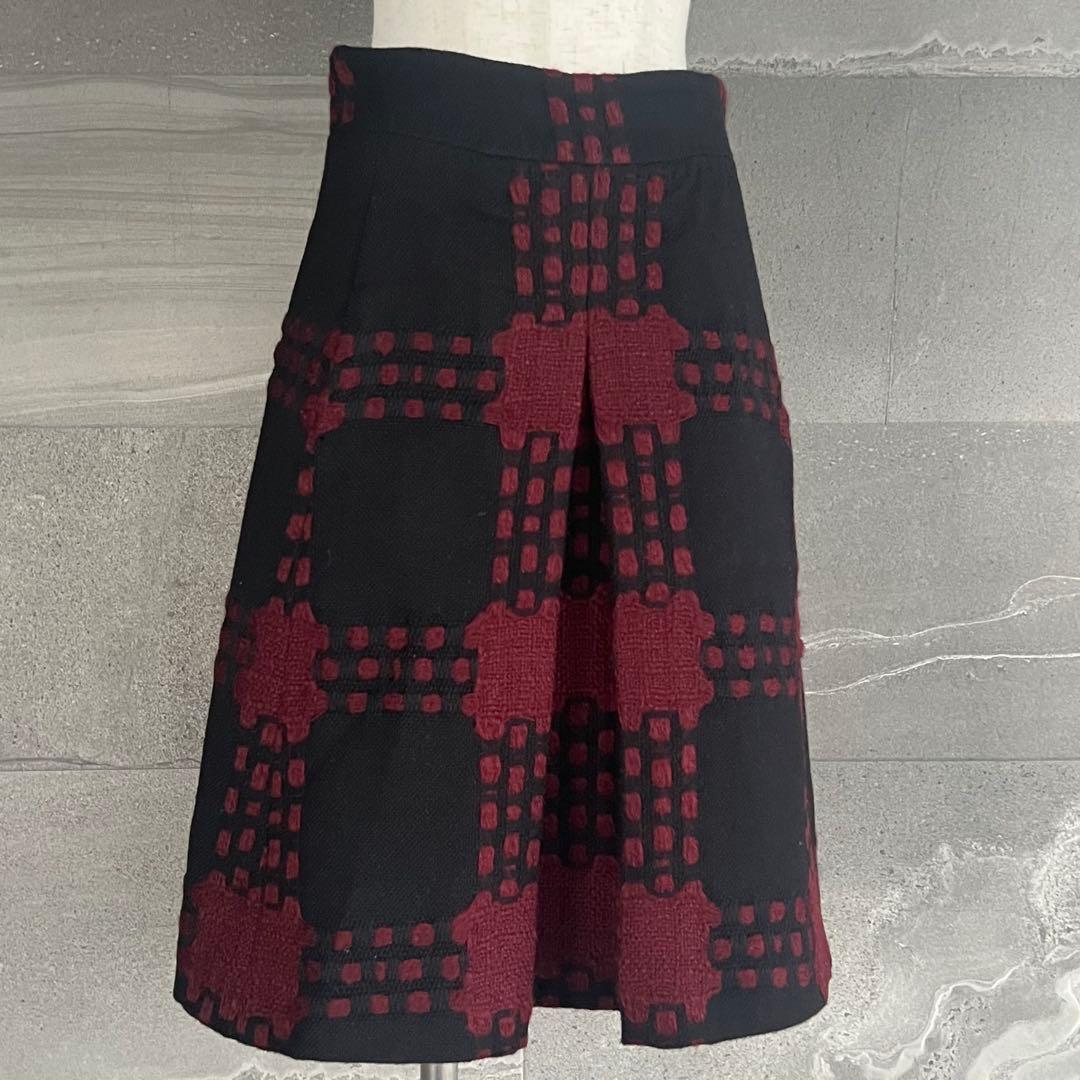 GUCCI グッチ　Aラインスカート　チェック　美品