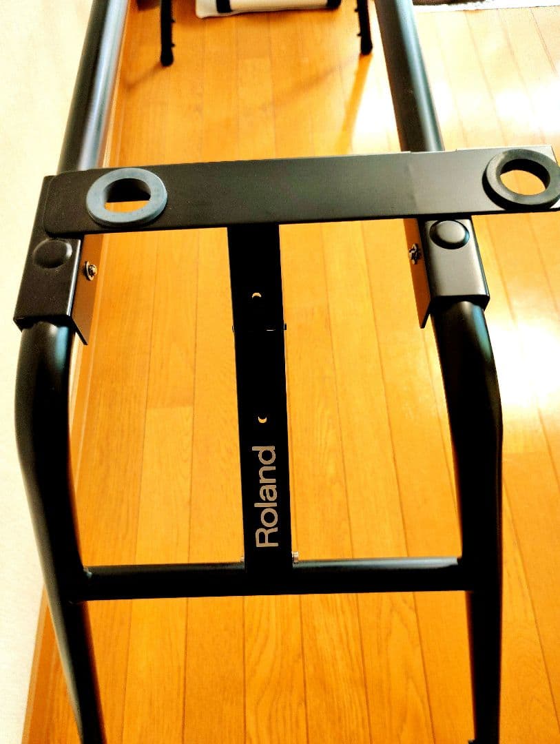 Roland キーボードスタンド KS-12 折りたたみ式 ブラック 楽器・機材