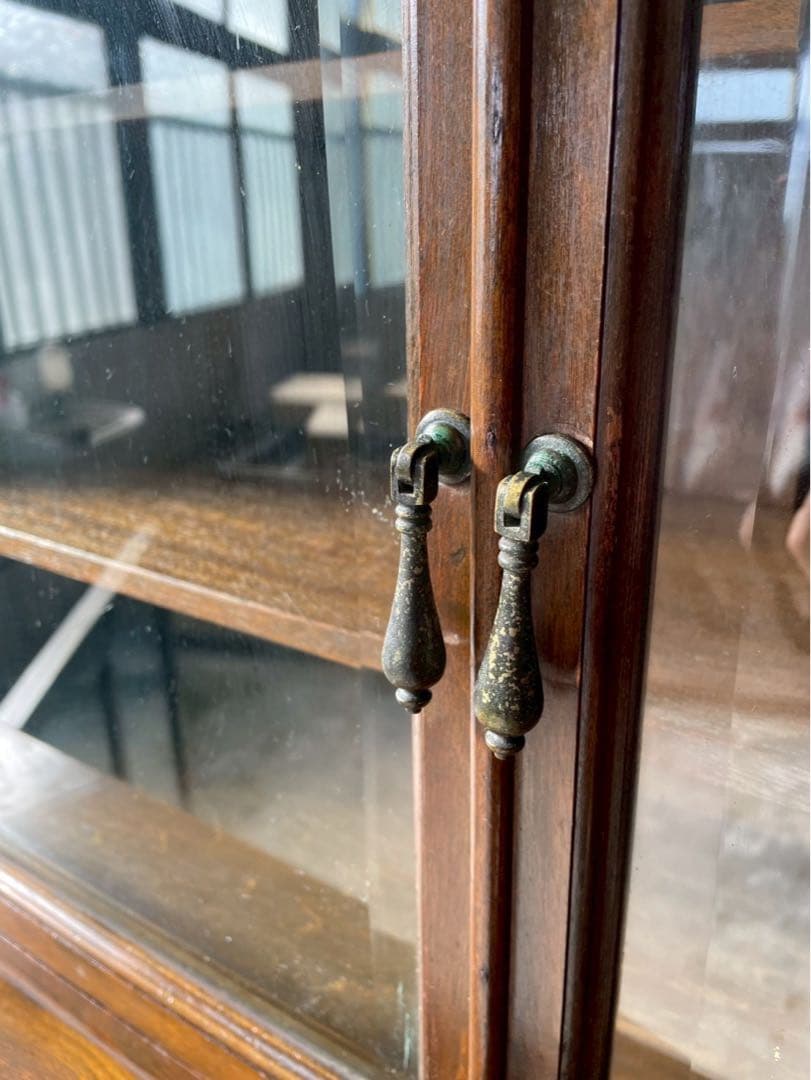 激レア‼️イギリス アンティーク 丸足 キュリオケース 什器