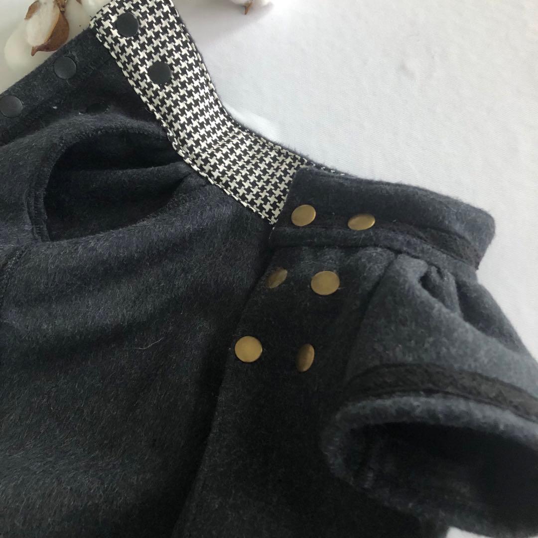 ハンドメイド ダブルボタンタックコート オーダー小型犬