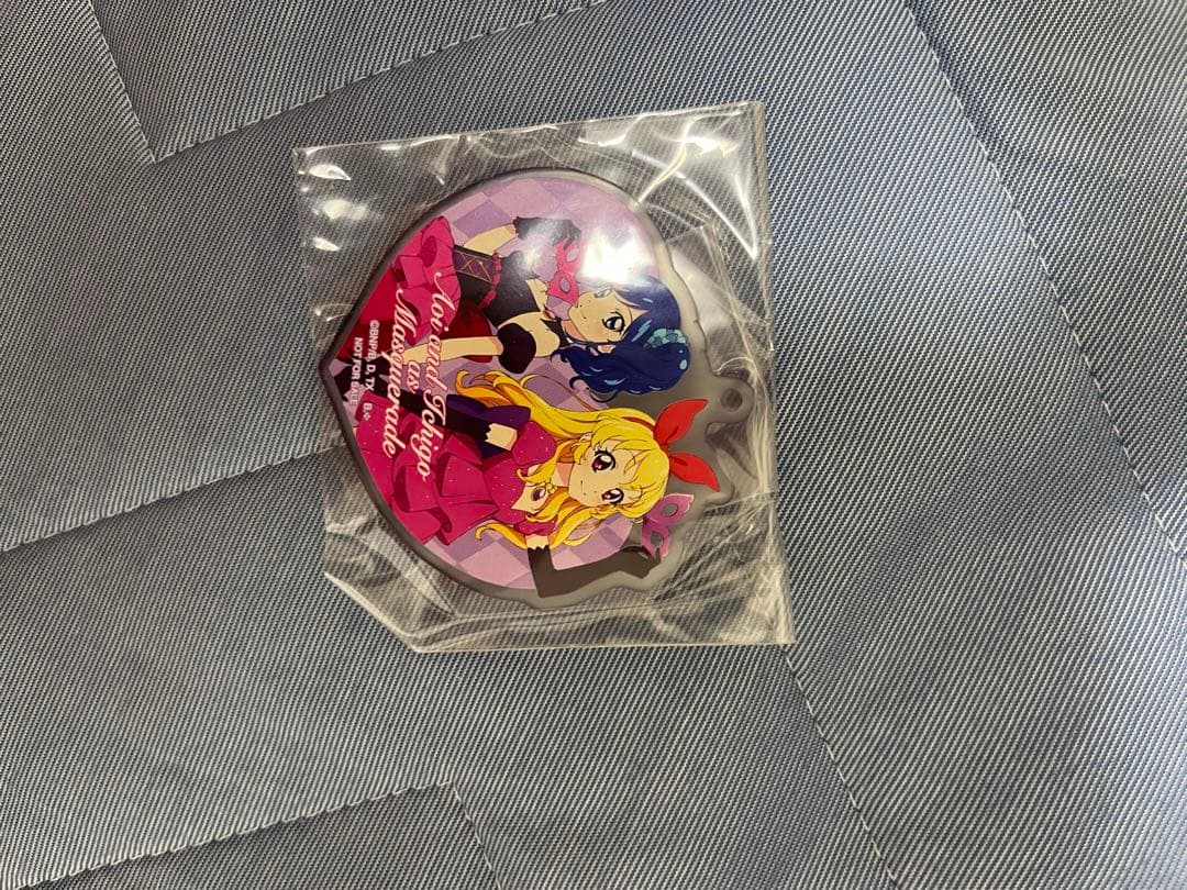 アイカツ　いちご　あおい　マスカレード キーホルダー アイカツカード マスカレード いちご あおい アイカツカード