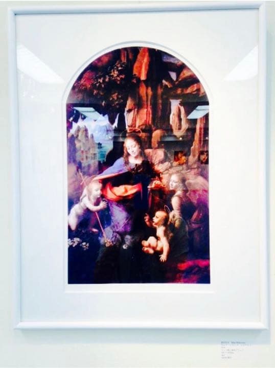 インテリアアート版画絵画(ダビンチの聖母)額付 420×297mm