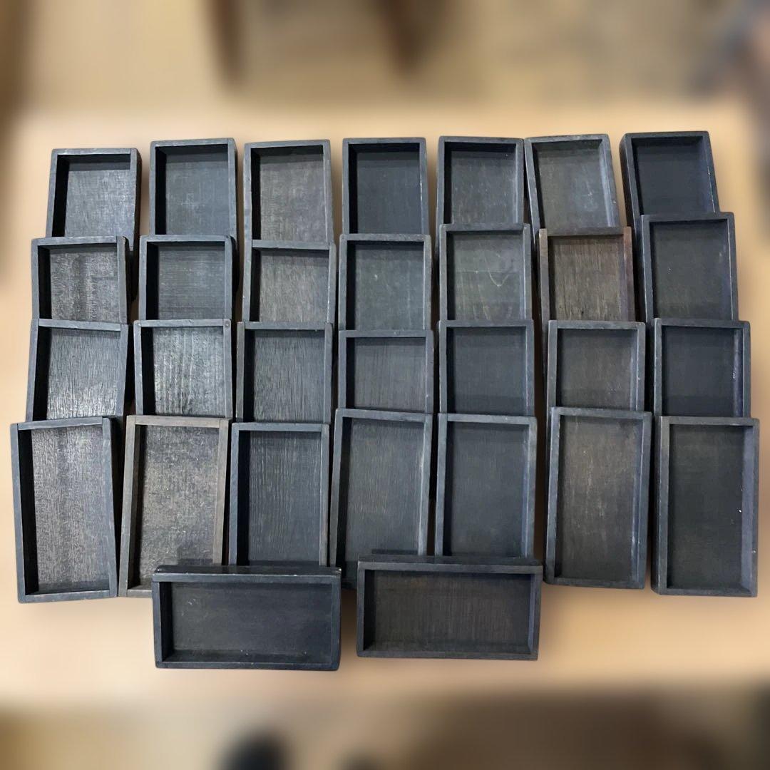 B30-1/活版印刷所で使われていた小箱（文選箱）30枚【古道具】