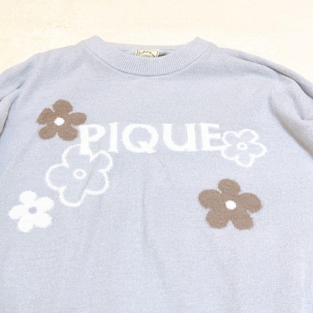 新品タグ付きgelato pique エアモコフラワーロゴジャガード 上下セット