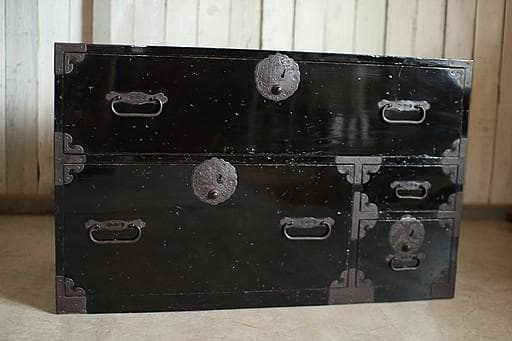 丸金具庄内箪笥 4杯 タンス 収納 古家具 古民家 時代家具