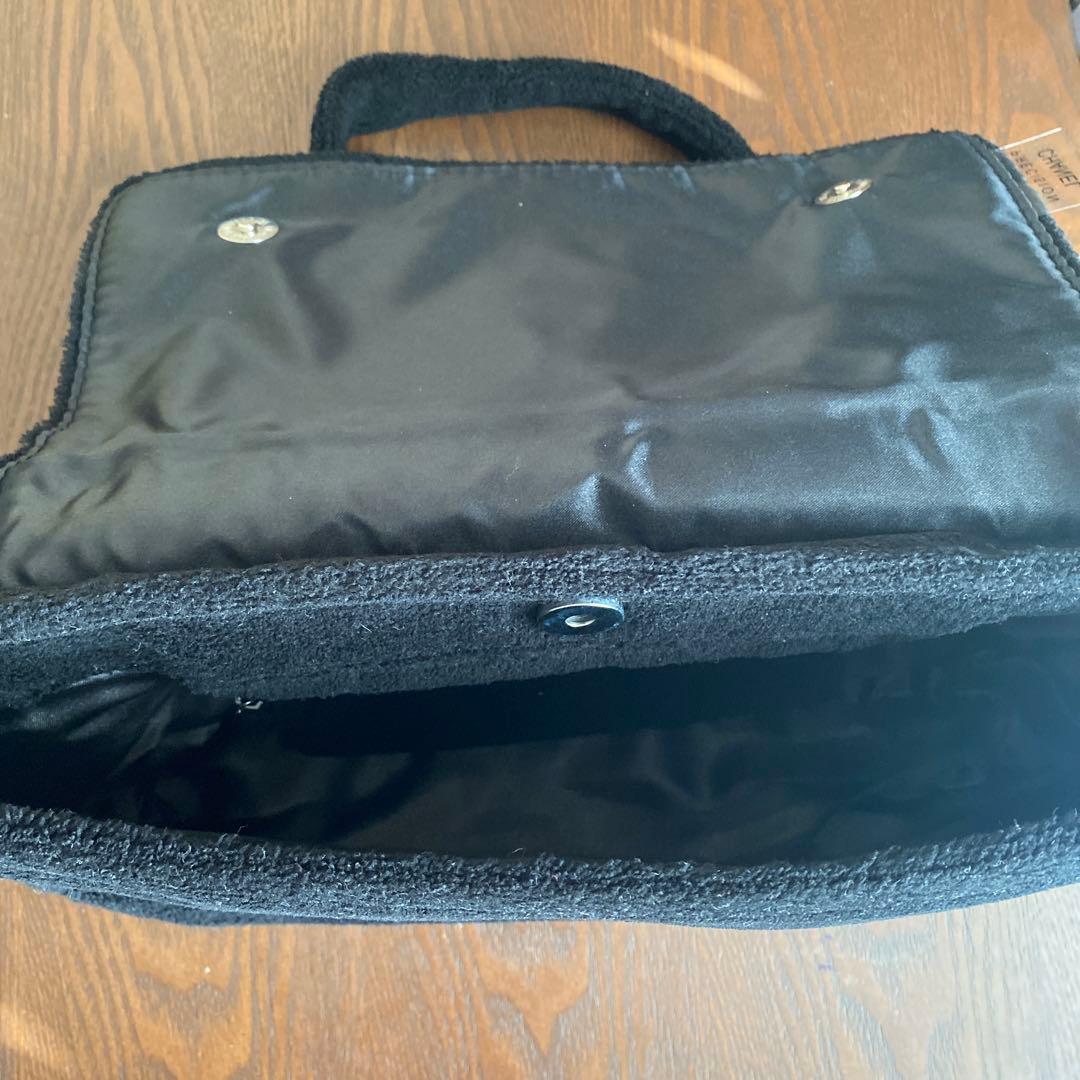 CHANEL 黒 ノベルティショルダーバッグ　非売品パイル