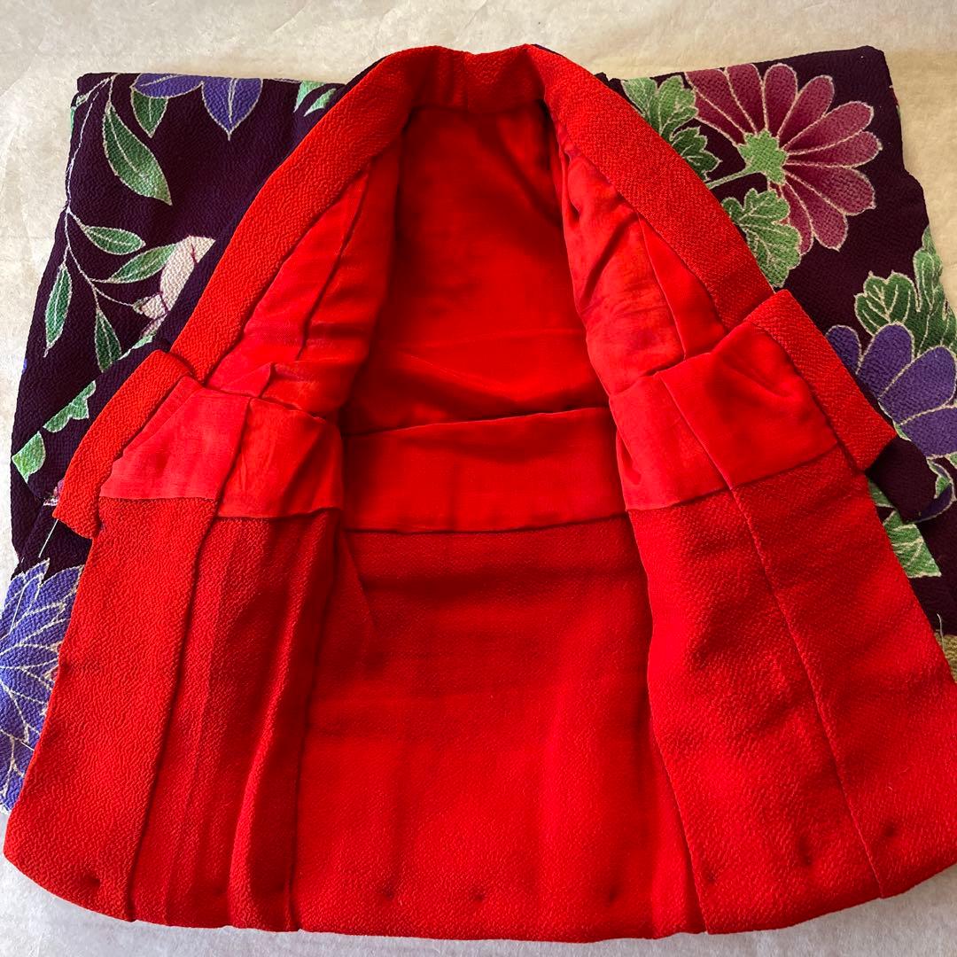 古布縮緬ちりめん 二重 2枚重ね 人形の着物 8号120701