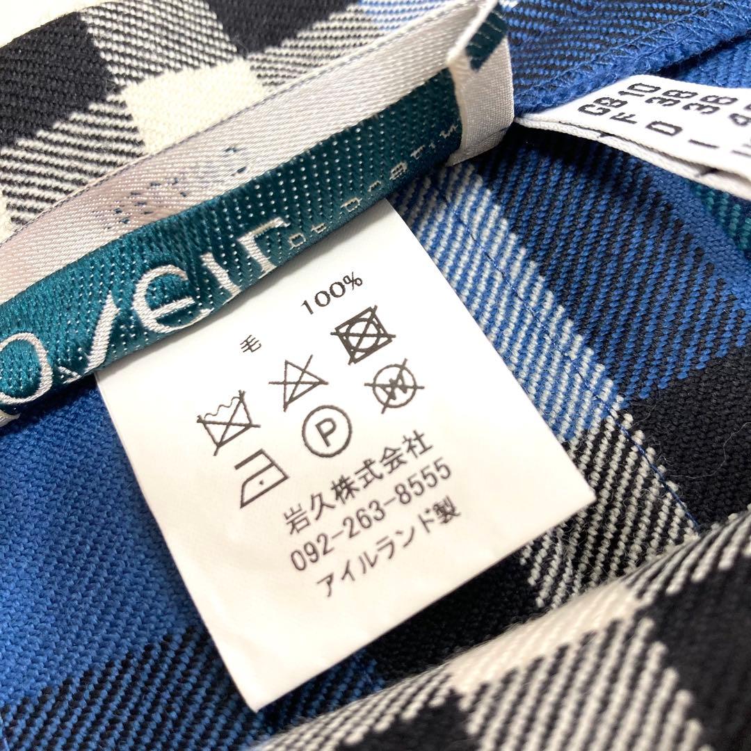 極美品 オニールオブダブリン プリーツ キルトスカート チェック L ブルー