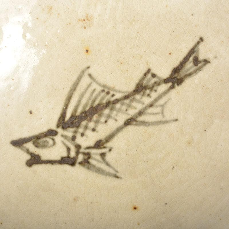 和食器 吉良々窯 加藤泥二作 泥彩魚文 向付 七客 共箱 C 6804A - メルカリ