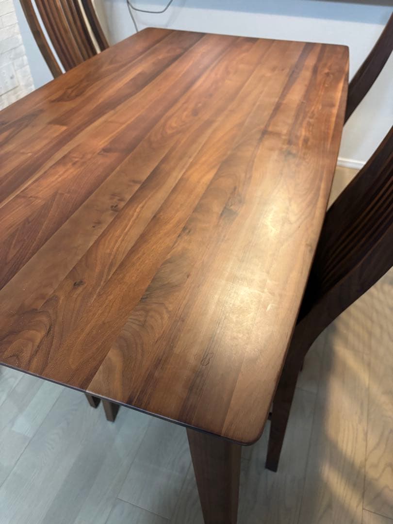 【引き取り限定】ダイニングテーブル　ダークブラウン 4脚付き