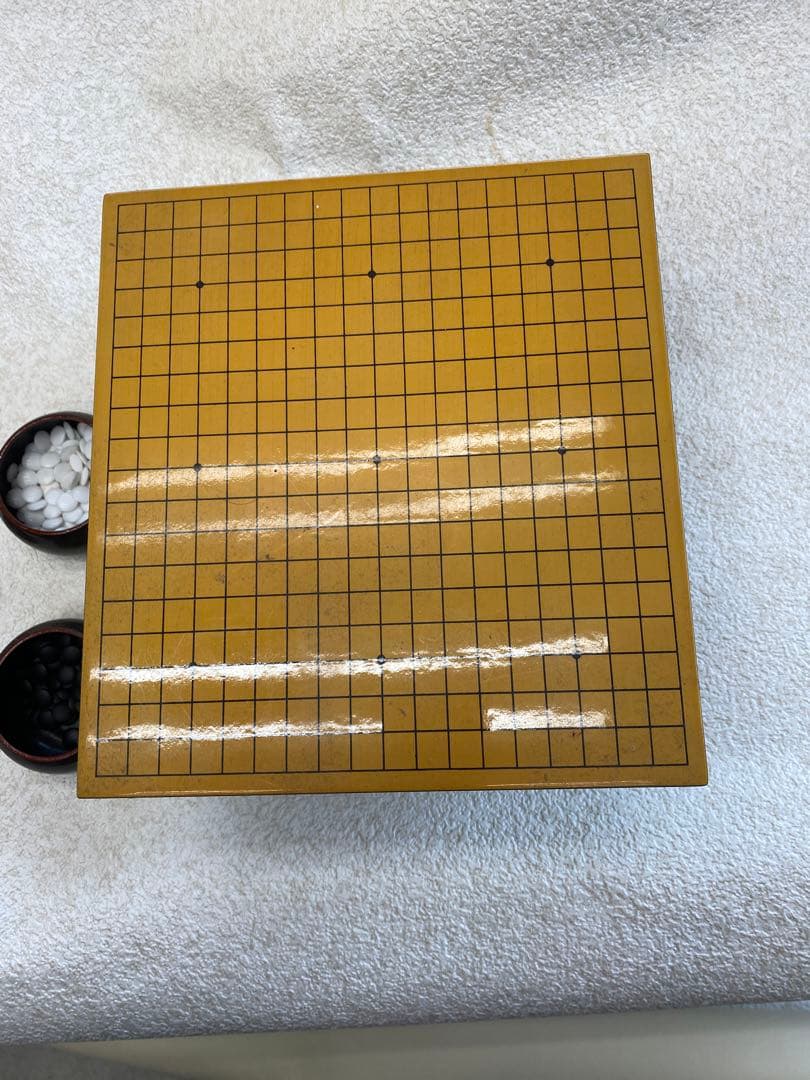 碁盤　豆碁盤　オブジェ　幅23cm