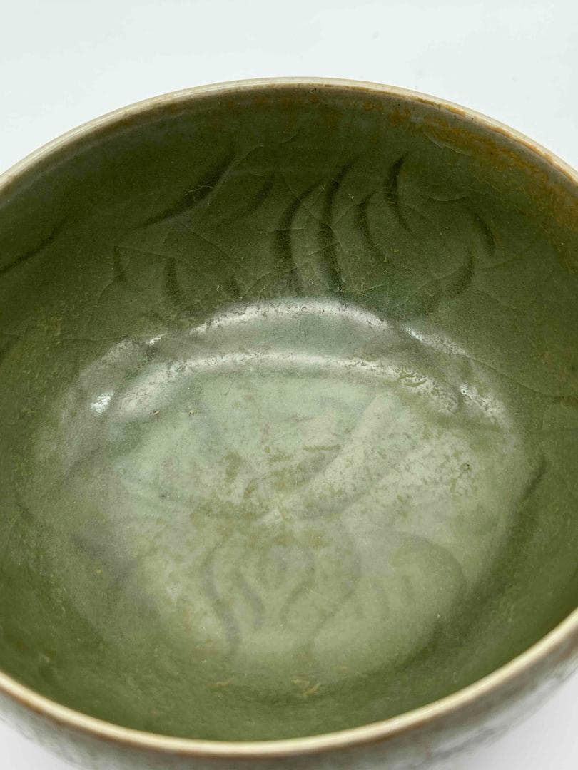 元時代から明時代 青磁 龍泉窯茶碗 大鉢 青磁茶碗 越州窯 唐物(D-65