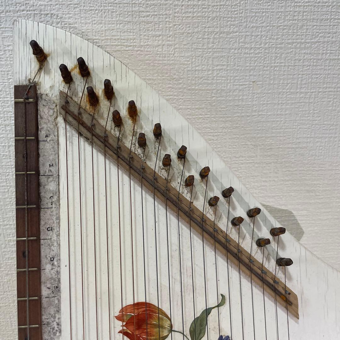 Garanti 5ar チター ハープ ビンテージ 弦楽器 模様