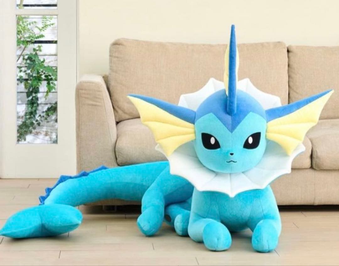 等身大シャワーズ 寝そべり ぬいぐるみ ポケモンセンター受注品