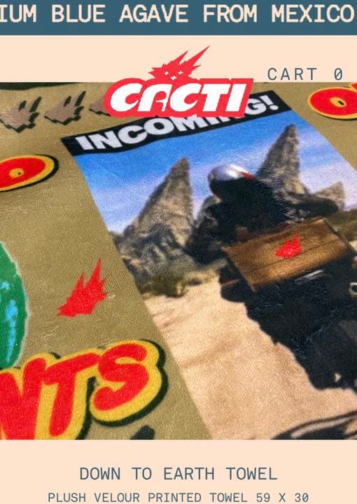 Travis Scott \"CACTI”DOWN TO EARTH TOWEL