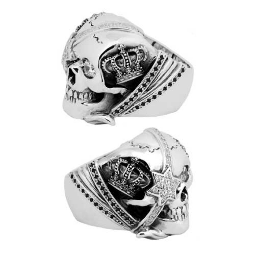 山下智久着用◆JUSTIN DAVIS◆スカルリング◆15号◆137,500円◆