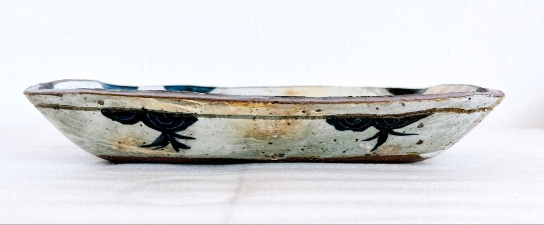 池田省吾　黒掻虎長方皿　粉引　食器　皿　酒器　ぐい呑　酒碗　新品未使用　本物保証