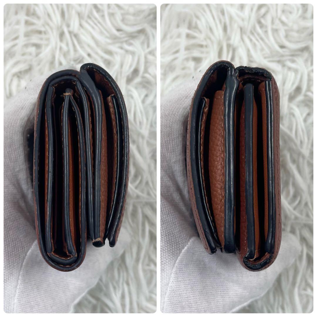 ✨美品✨】ロエベ 三つ折り財布 アナグラム トライフォールド ブラウン