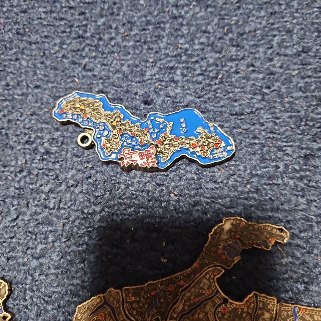 日本全国コンプリート 地図キーホルダー 希少