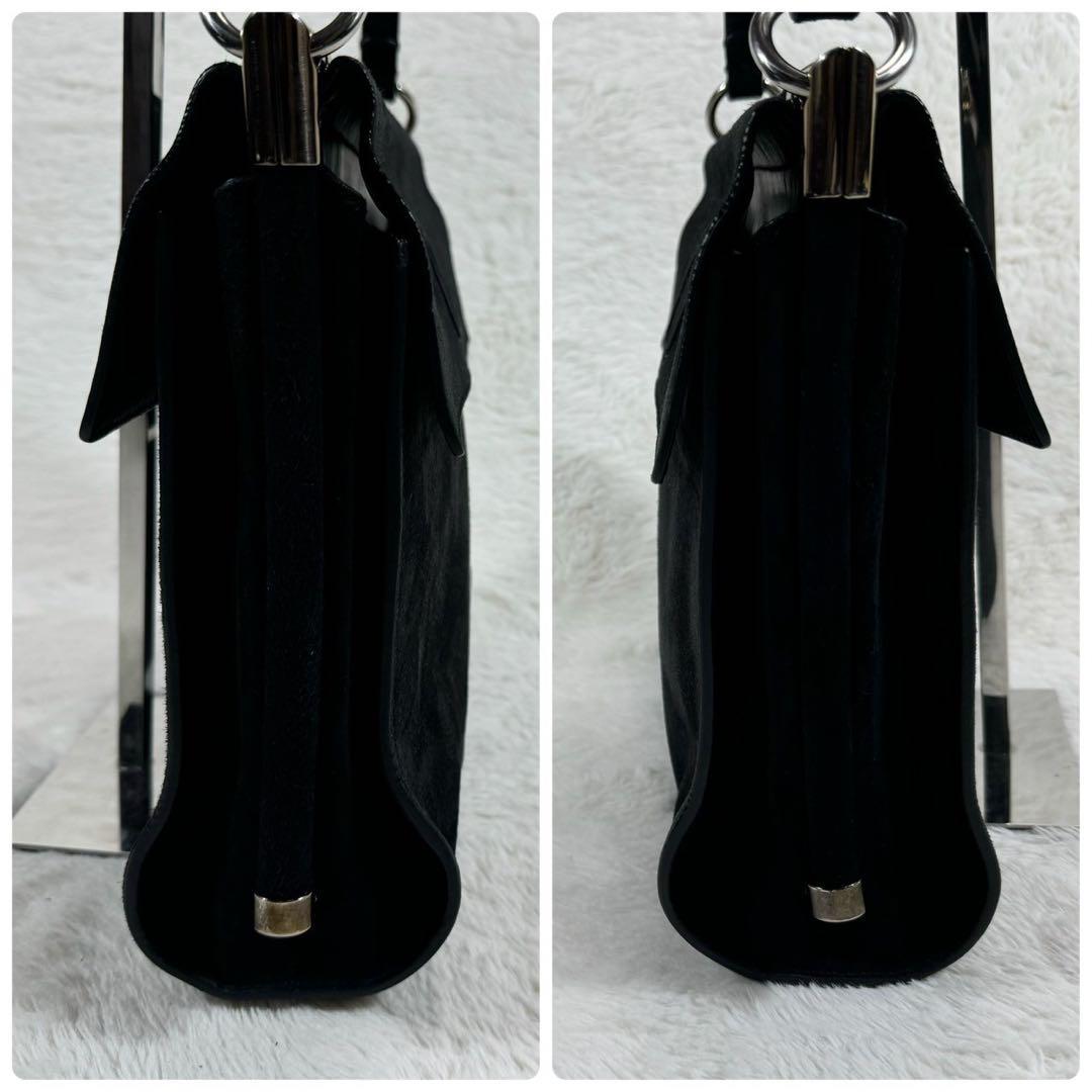 Roger Vivier ハンド 肩掛け バッグ スエード 上品 スクエア 黒