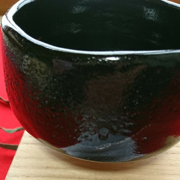 桂窯 黒楽茶碗 初代檜垣崇楽 作