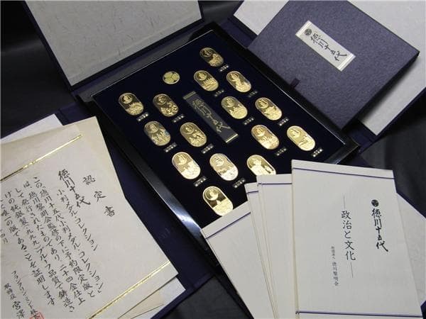 純銀24金メッキ徳川十五代 記念メダル コレクション小判