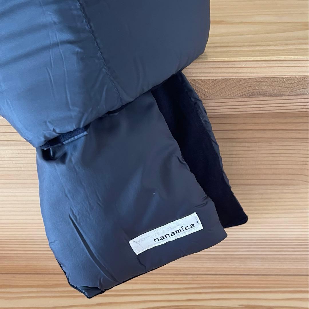 新品 ナナミカ 紺 光電子ダウンマフラー ユニセックス Down Muffler