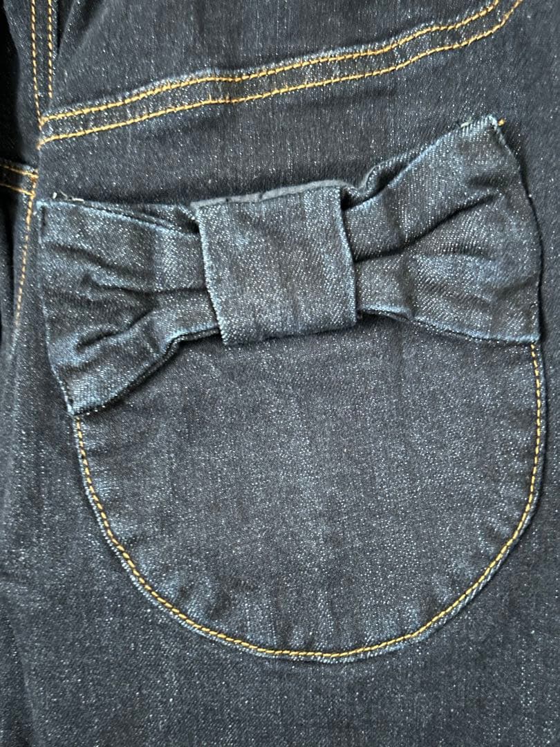 yukiemon おリボンデニムスカート こいめ 3L