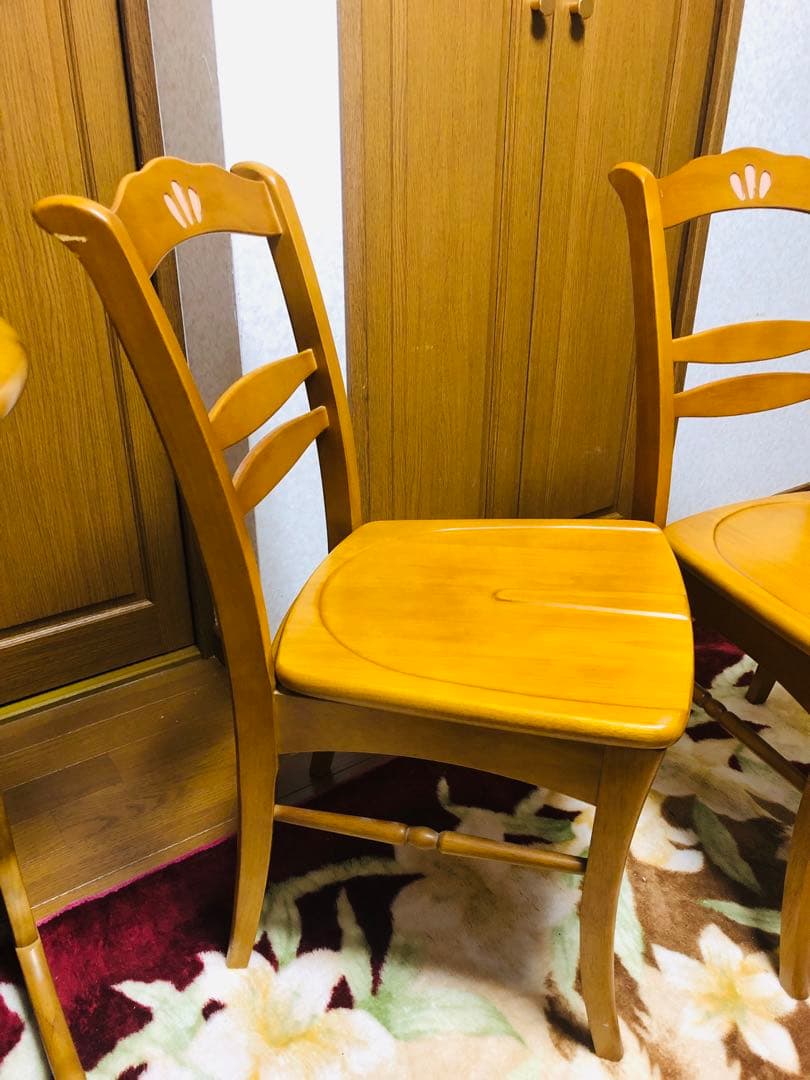 MIKIMOKU ミキモク家具　木製ダイニングテーブルセット 2脚付き