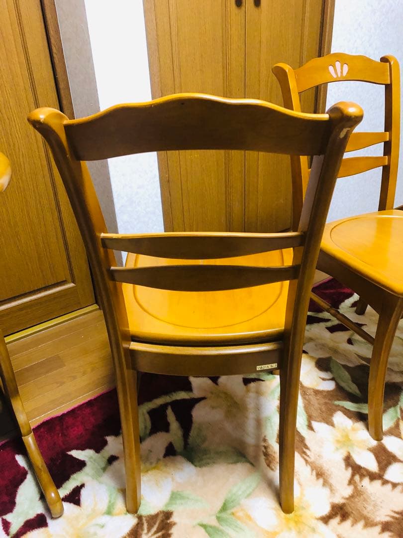 MIKIMOKU ミキモク家具　木製ダイニングテーブルセット 2脚付き