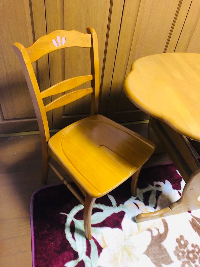 MIKIMOKU ミキモク家具　木製ダイニングテーブルセット 2脚付き