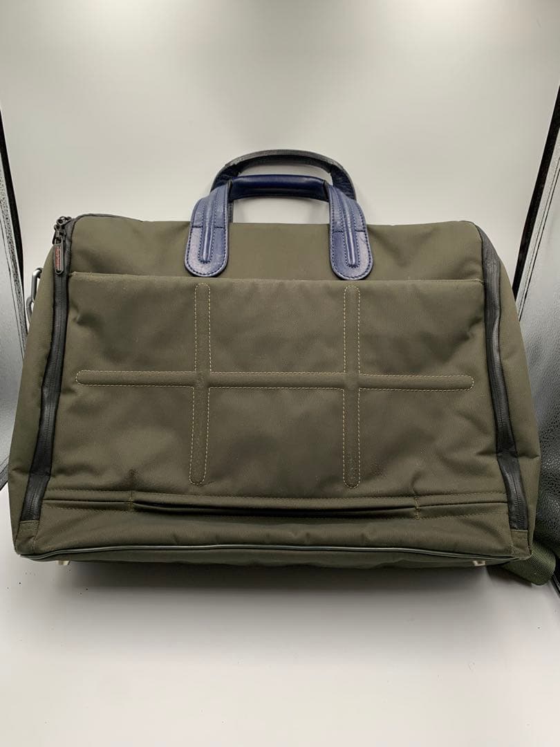 ポールスミス 2WAY ビジネスバッグ カーキ ナイロン レザー A4収納可