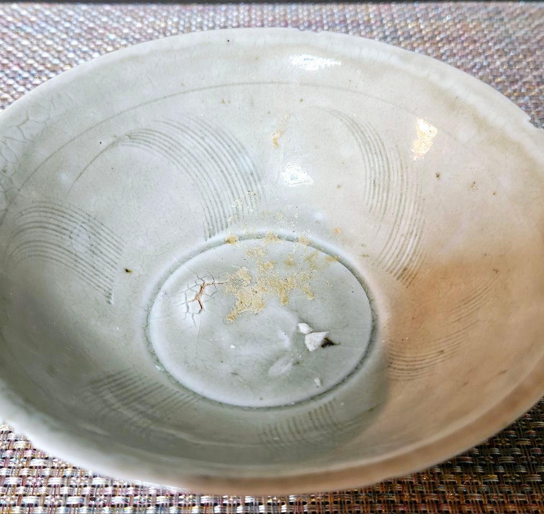 中国古美術 中国古陶磁器 中国古玩 宋時代 影青インチン 青白磁 彫