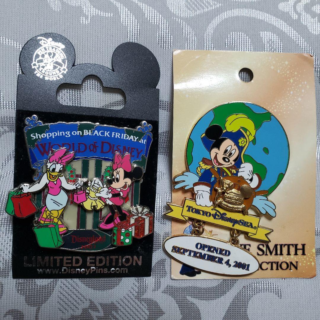 DLR WDW ミッキー ミニー ピンバッジセット