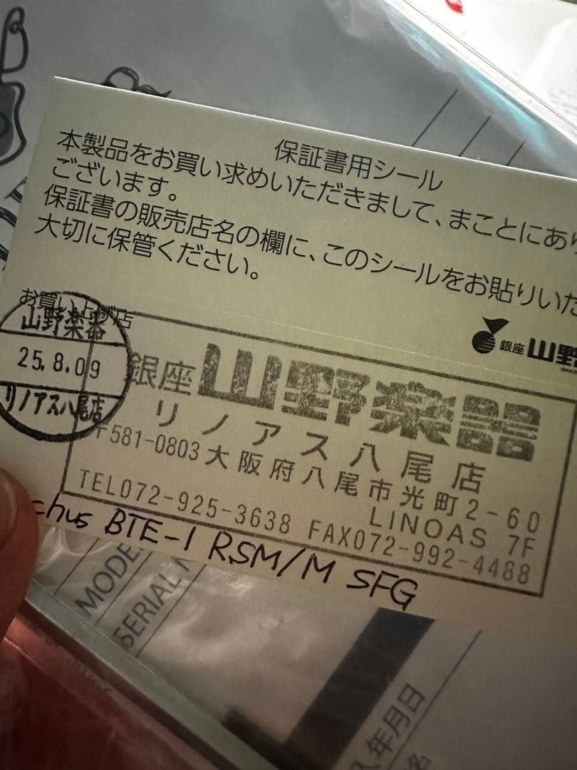 Bacchus テレキャスター