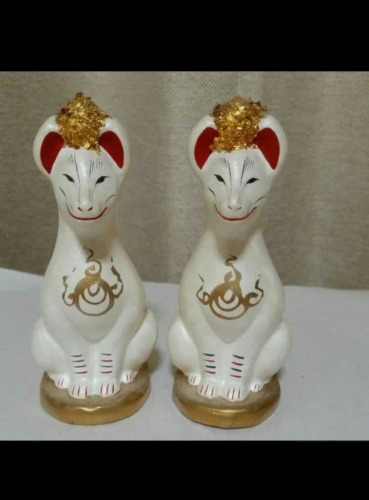 神棚【稲荷神狐】狐像