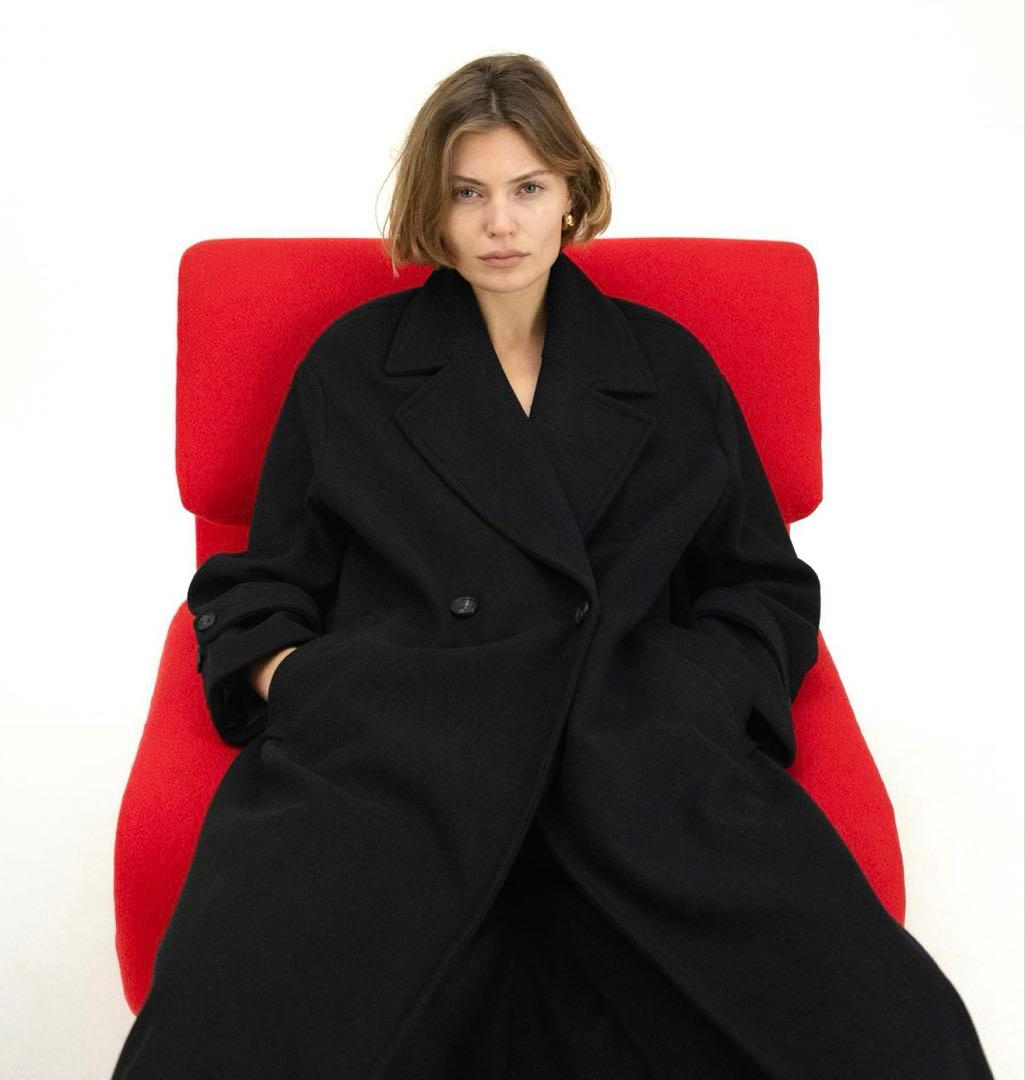 ZARA ザラ ソフトなオーバーサイズコート ブラック M レディース